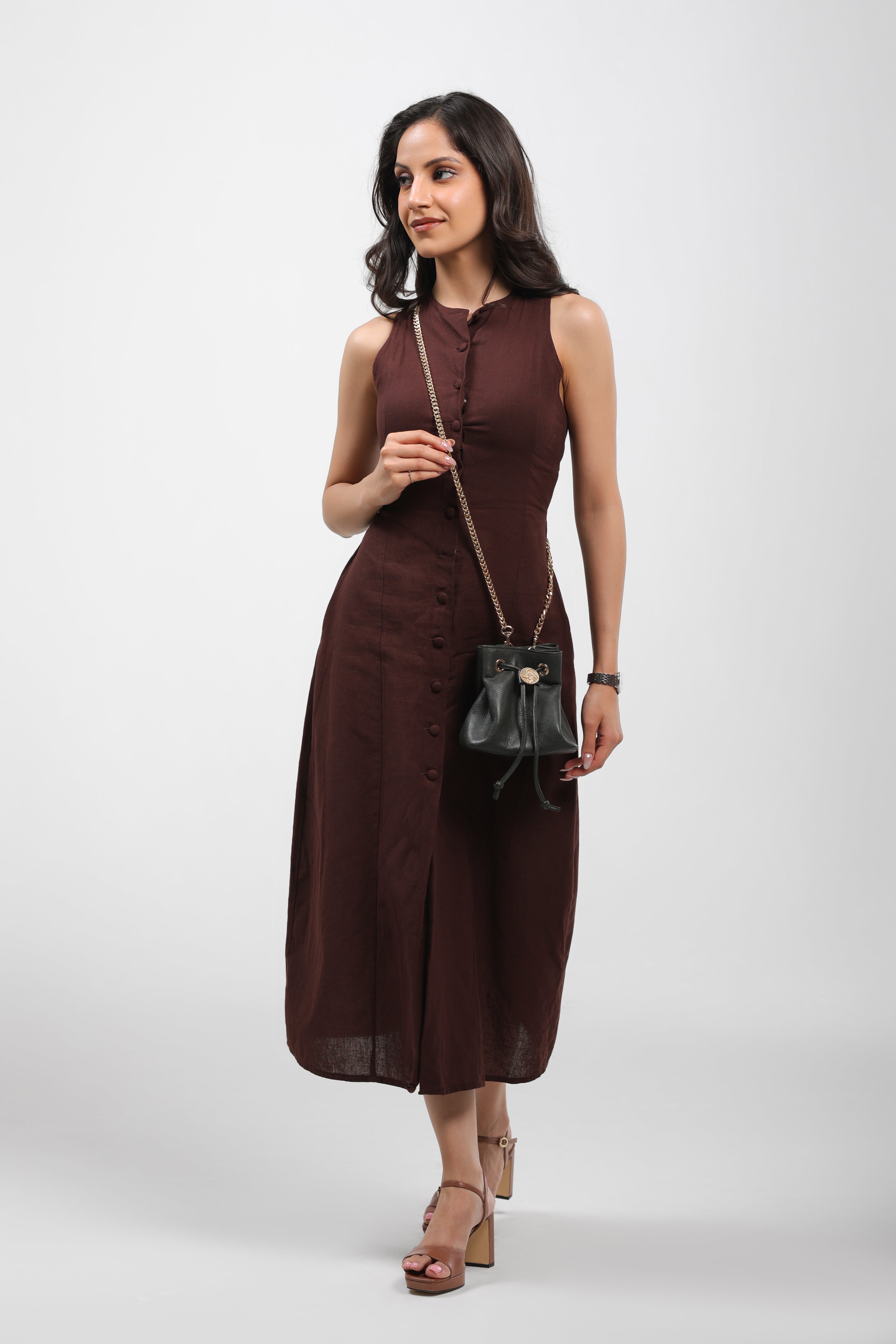 Shift Bucket Bag with Top Handle and Crossbody Strap - Forest Green