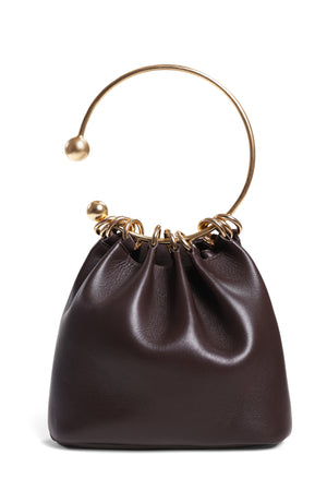 Halo Shoulder Bag with Ring Handle - Walnut Brown