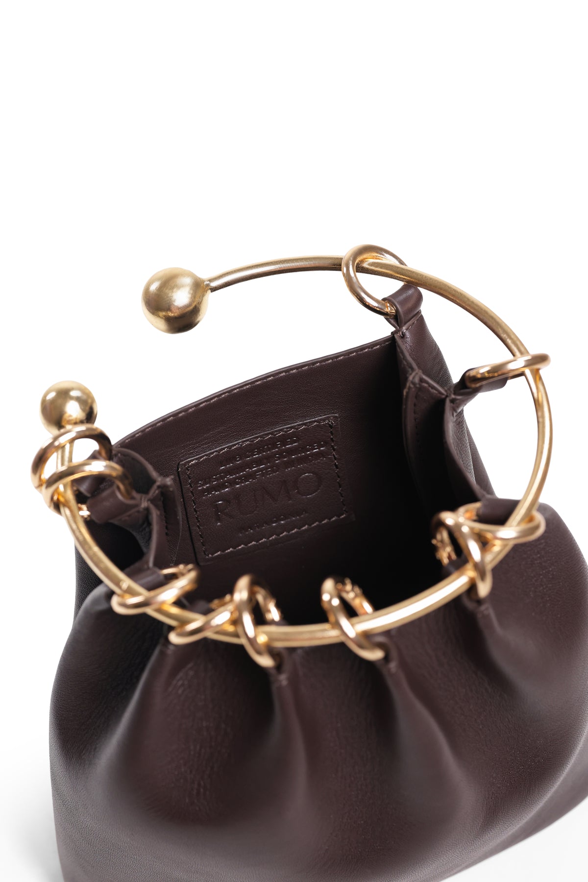 Halo Shoulder Bag with Ring Handle - Walnut Brown